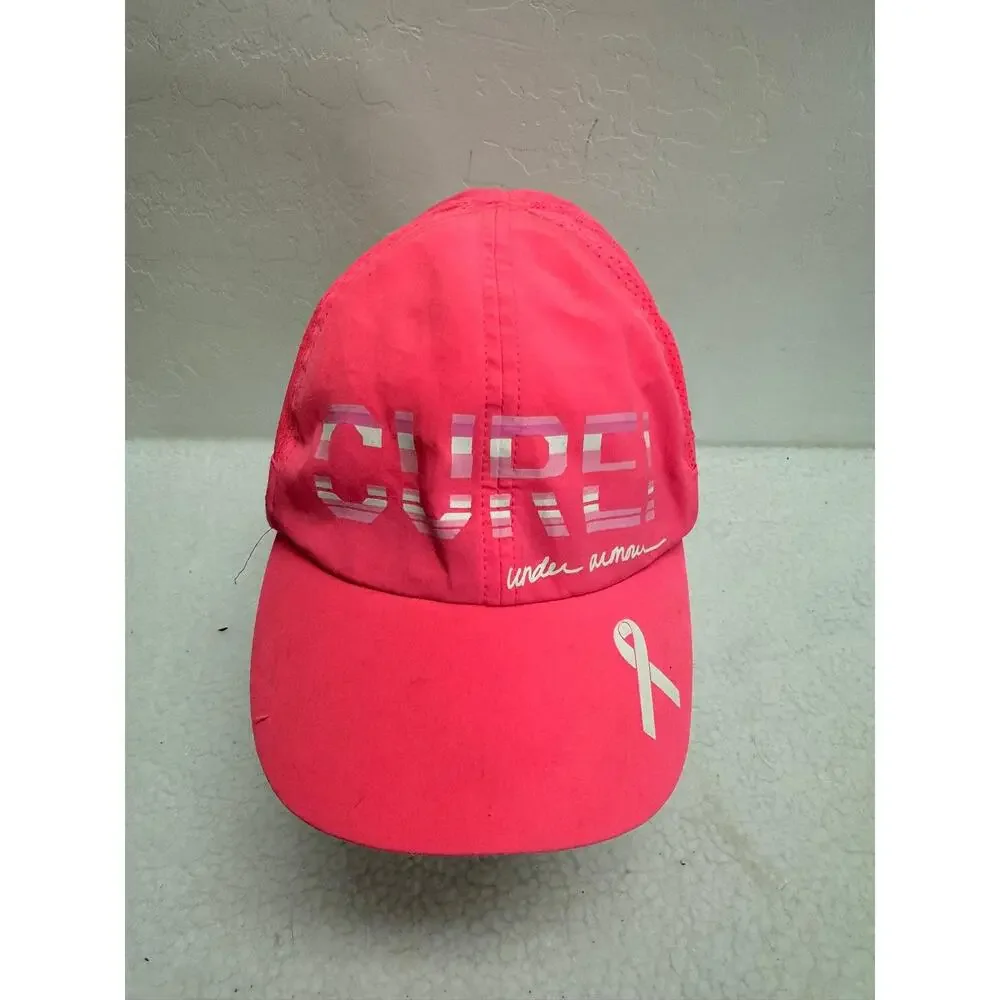 Under‎ Armour Pink CURE Breast Cancer Awareness Ribbon Cap Womens One Size